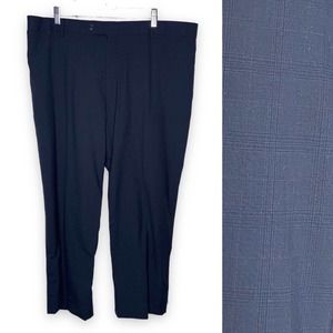 Tommy Hilfiger Mens Size 40 Check Print Dress Pant Blue Plaid Straight Leg